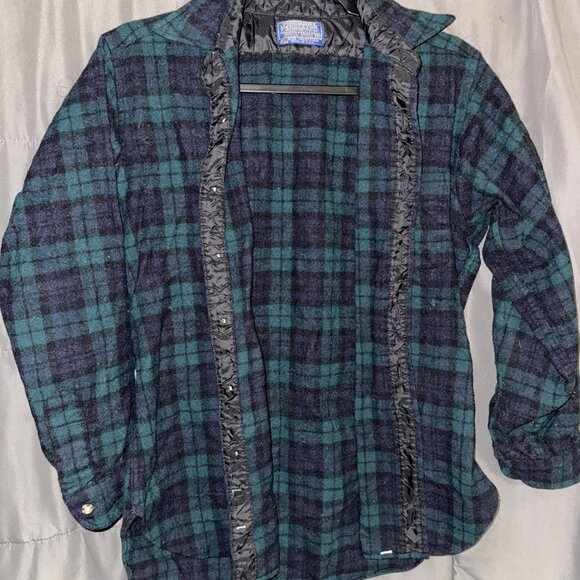 Vintage PENDLETON 100% Virgin Wool Authentic Black Watch Tartan Shirt Mens M - Picture 5 of 13